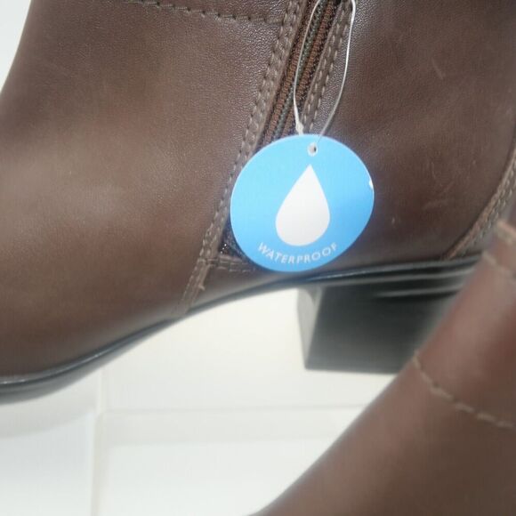 NEW Clarks Emslie Jada Ankle Boots Booties Shoes Women's 8 Brown Leather *READ* - Picture 2 of 8